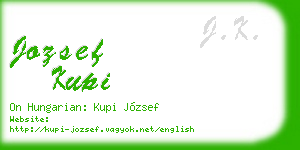 jozsef kupi business card