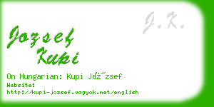 jozsef kupi business card